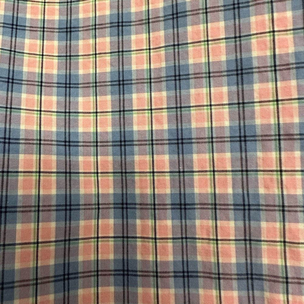 Mens RALPH LAUREN Blue/Pink Plaid Long Sleeve Button Front Shirt Size M - Picture 7 of 7